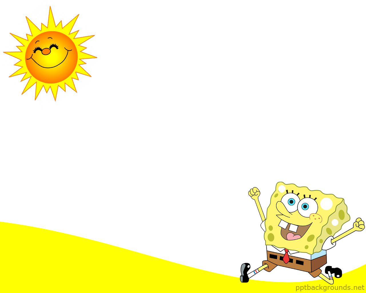 Spongebob Is Running In The Sun Powerpoint