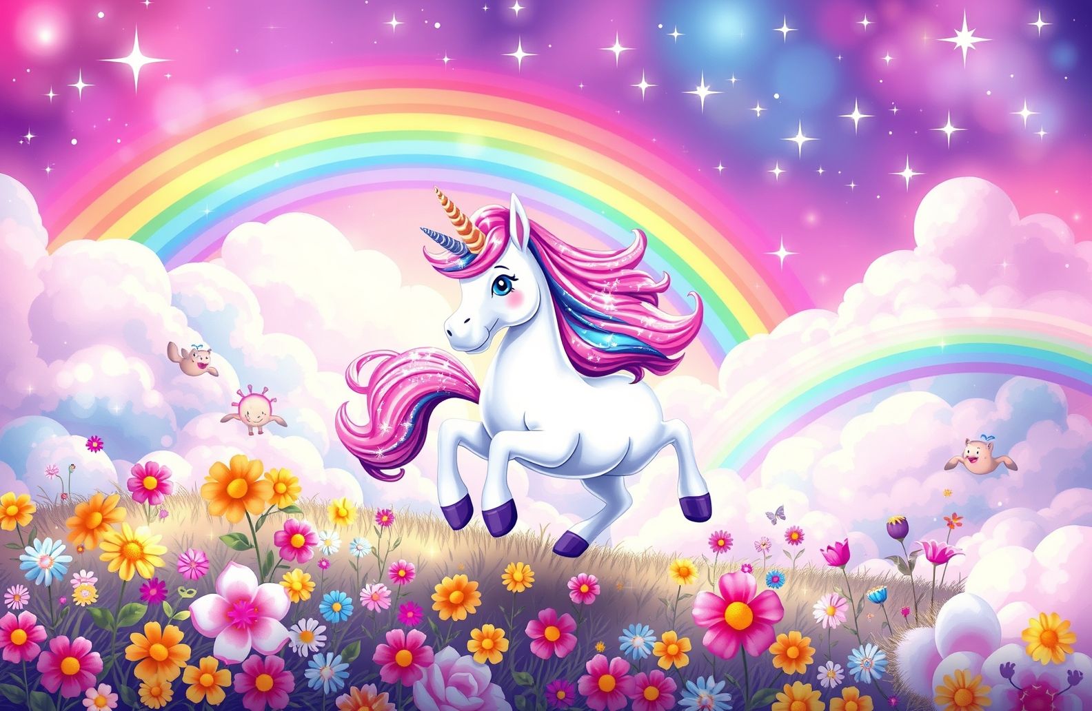 Cartoon Unicorn Wallpaper