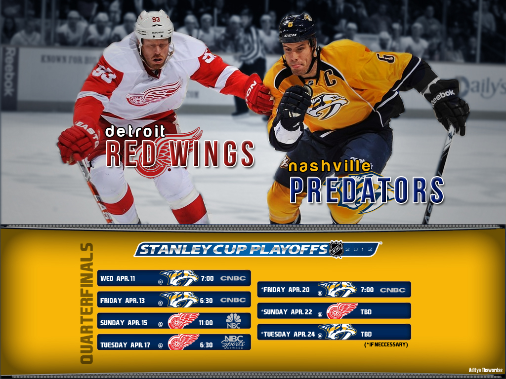 Playoffs Predators Vs Red Wings Schedule Announced On The Forecheck