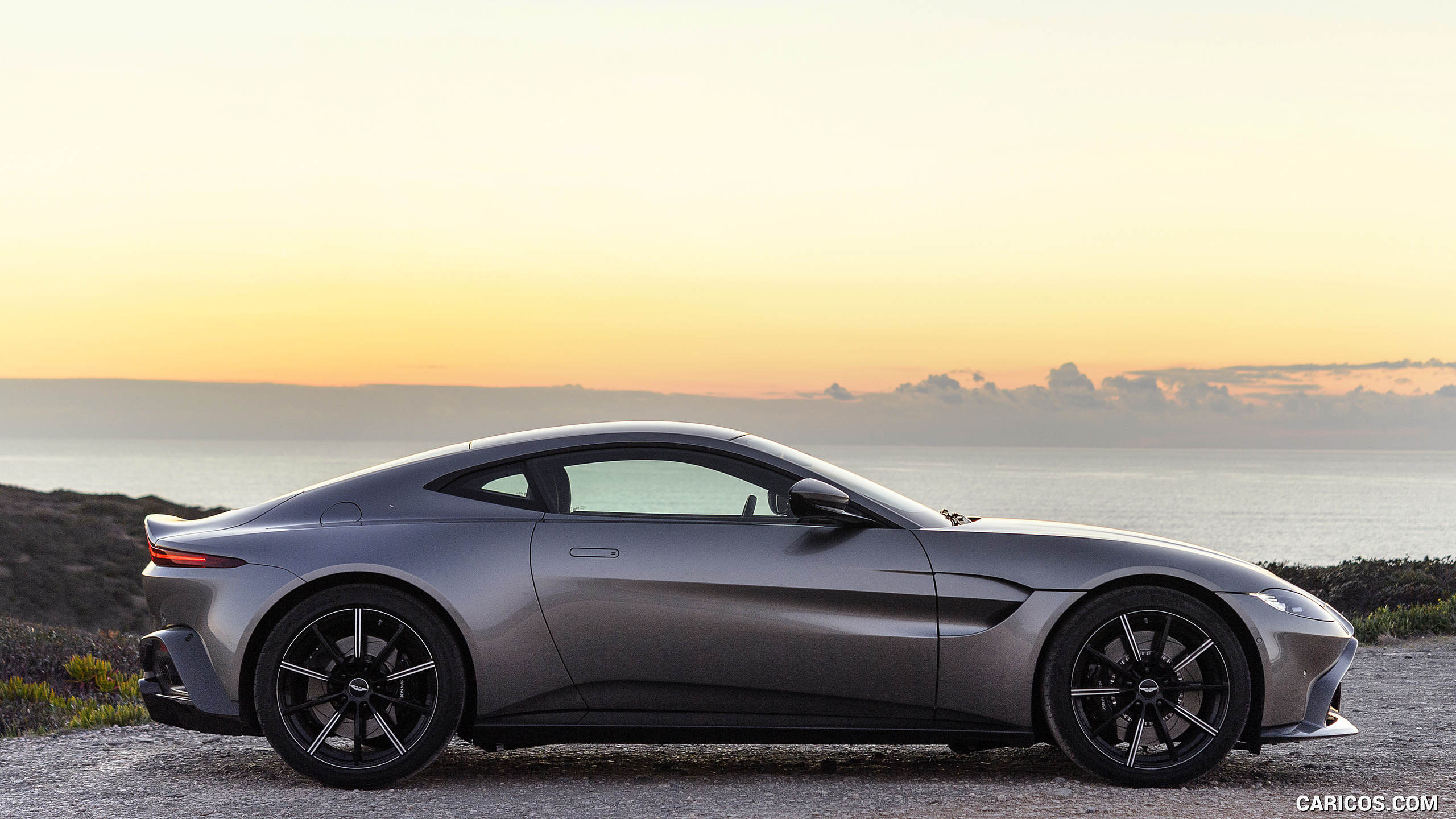 Aston Martin Vantage Tungsten Silver Side HD Wallpaper