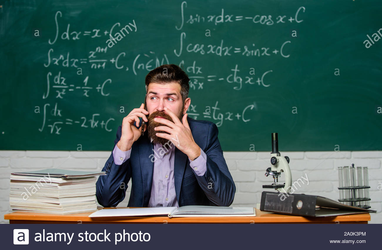 Calling Parents Call Colleague Ask Advice Pedagogue Keep In