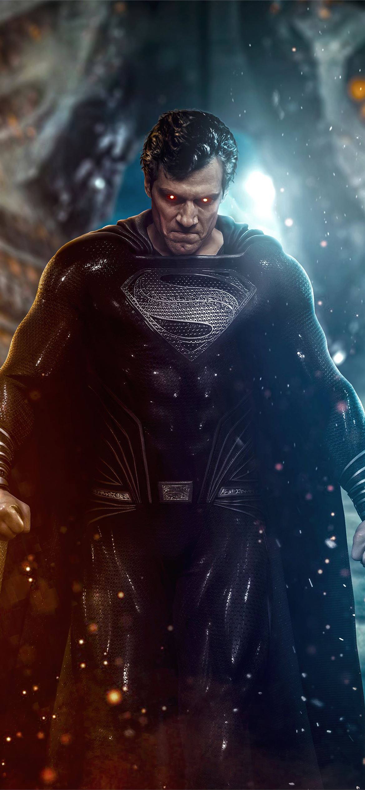 Justice League Superman Black Suit 4k iPhone Wallpaper
