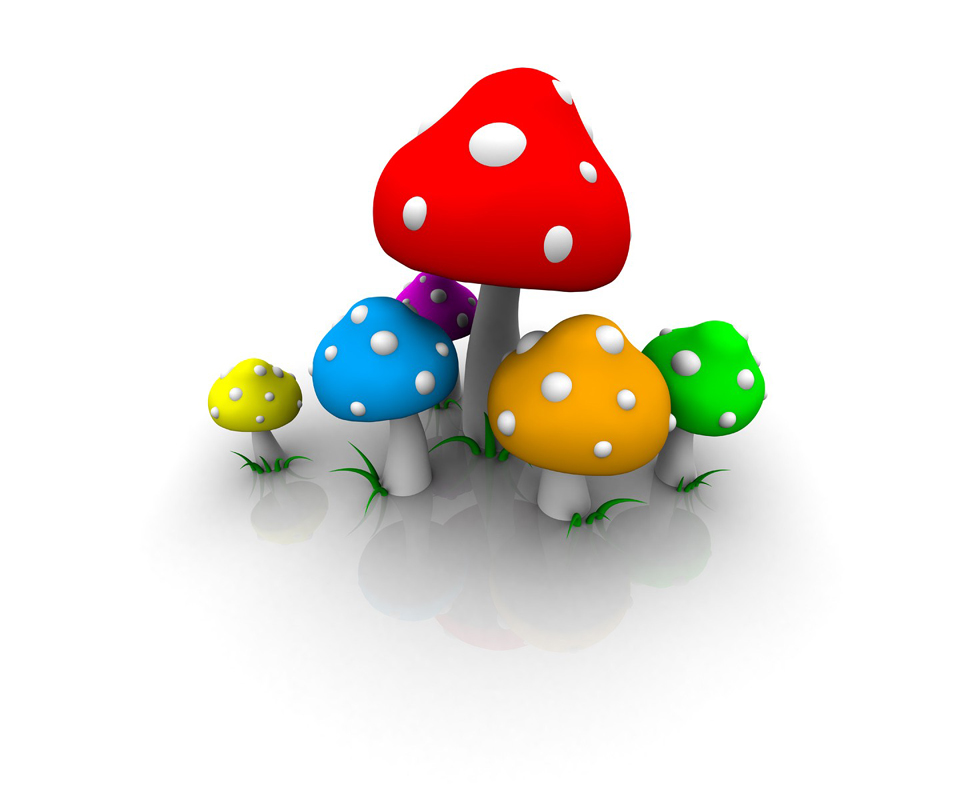 Samsung Galaxy s2 Wallpaper 3d Mushrooms Jpg