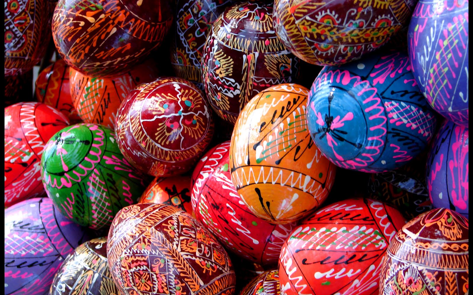 Colorful Easter Eggs Beautiful Wallpaper Desktop