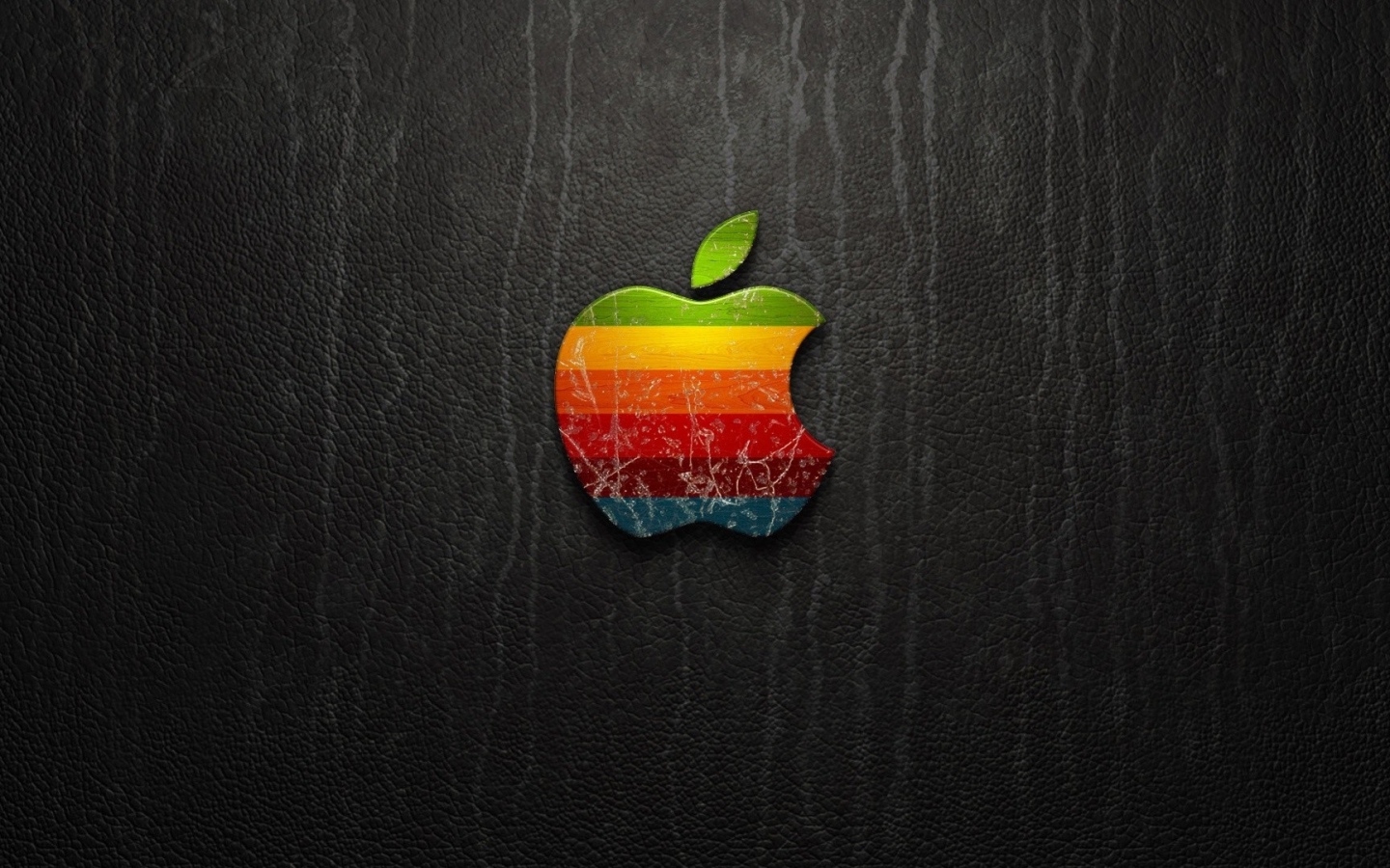 Wallpaper Apple Color Multicolour Leather Logotype