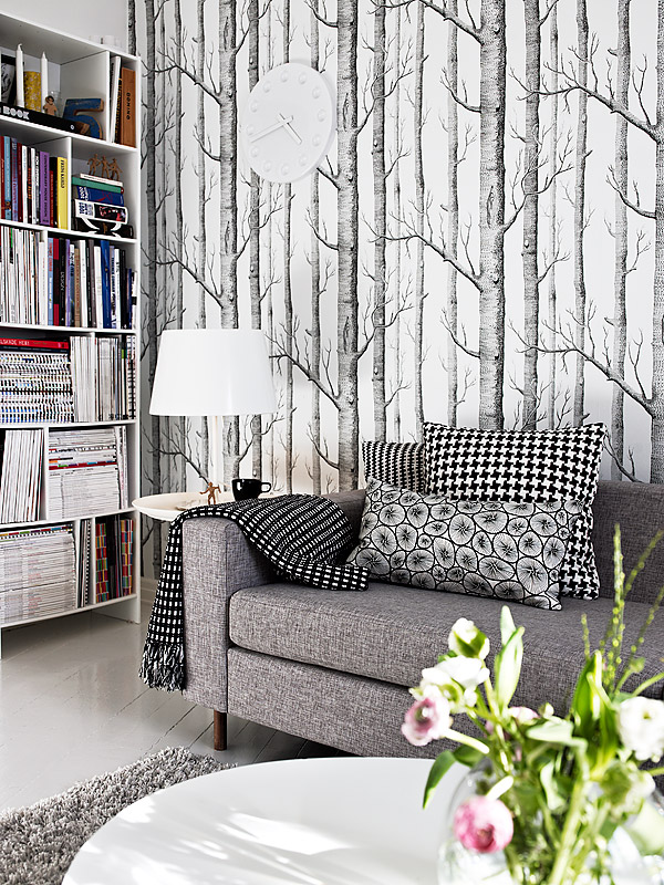If you want to commit to the pattern try birch tree wallpaper Myself 600x800