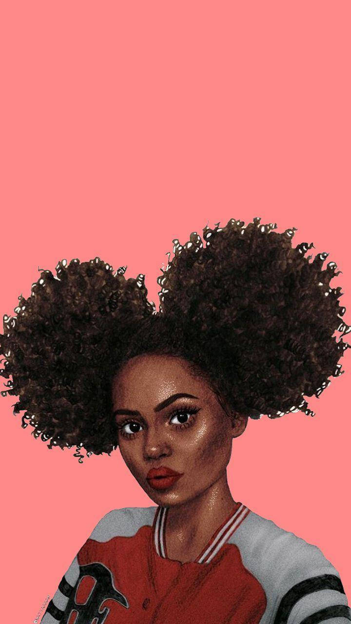 Black Girl Baddie With Frizzy Hair Glo4yfyxpsvf01k7 Wallpaper