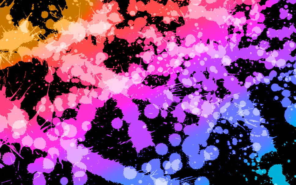 Rainbow Splatter Pattern Wallpaper