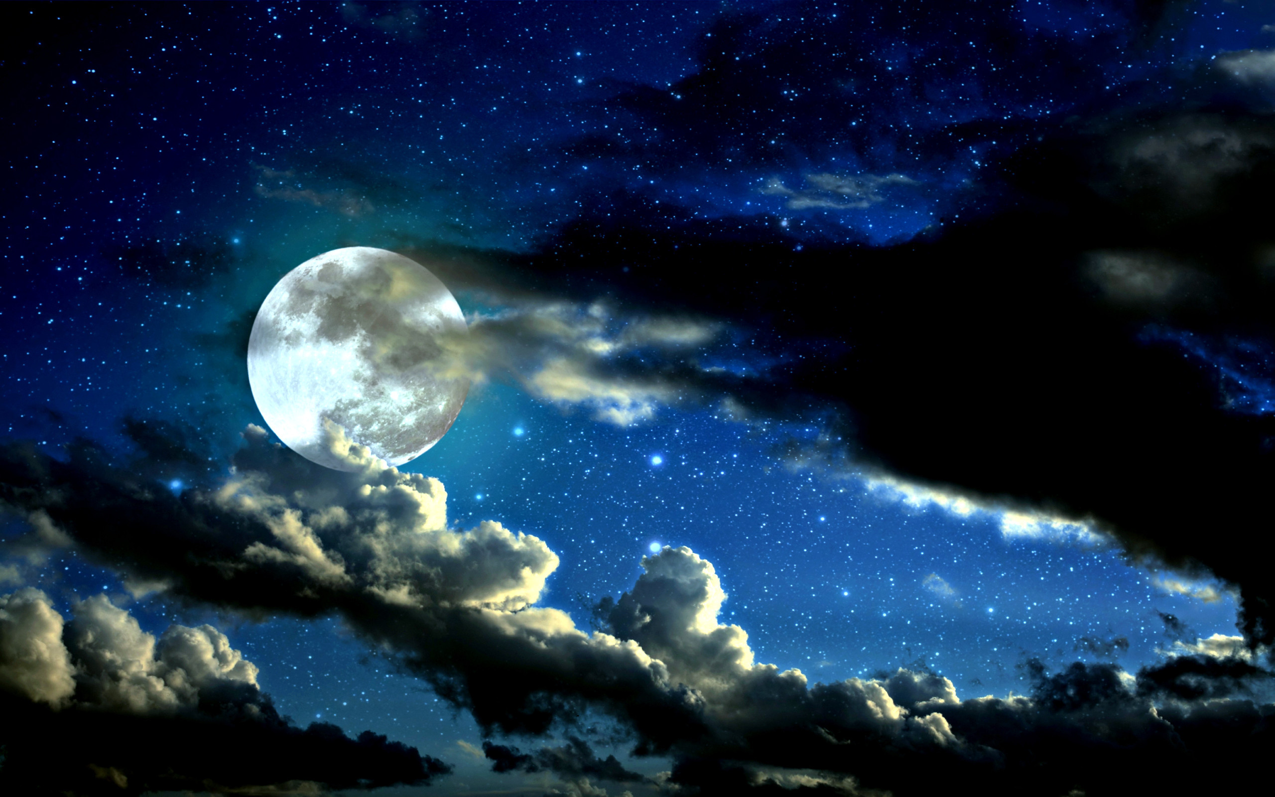 Night Sky Moon Wallpaper Image Photos Picture