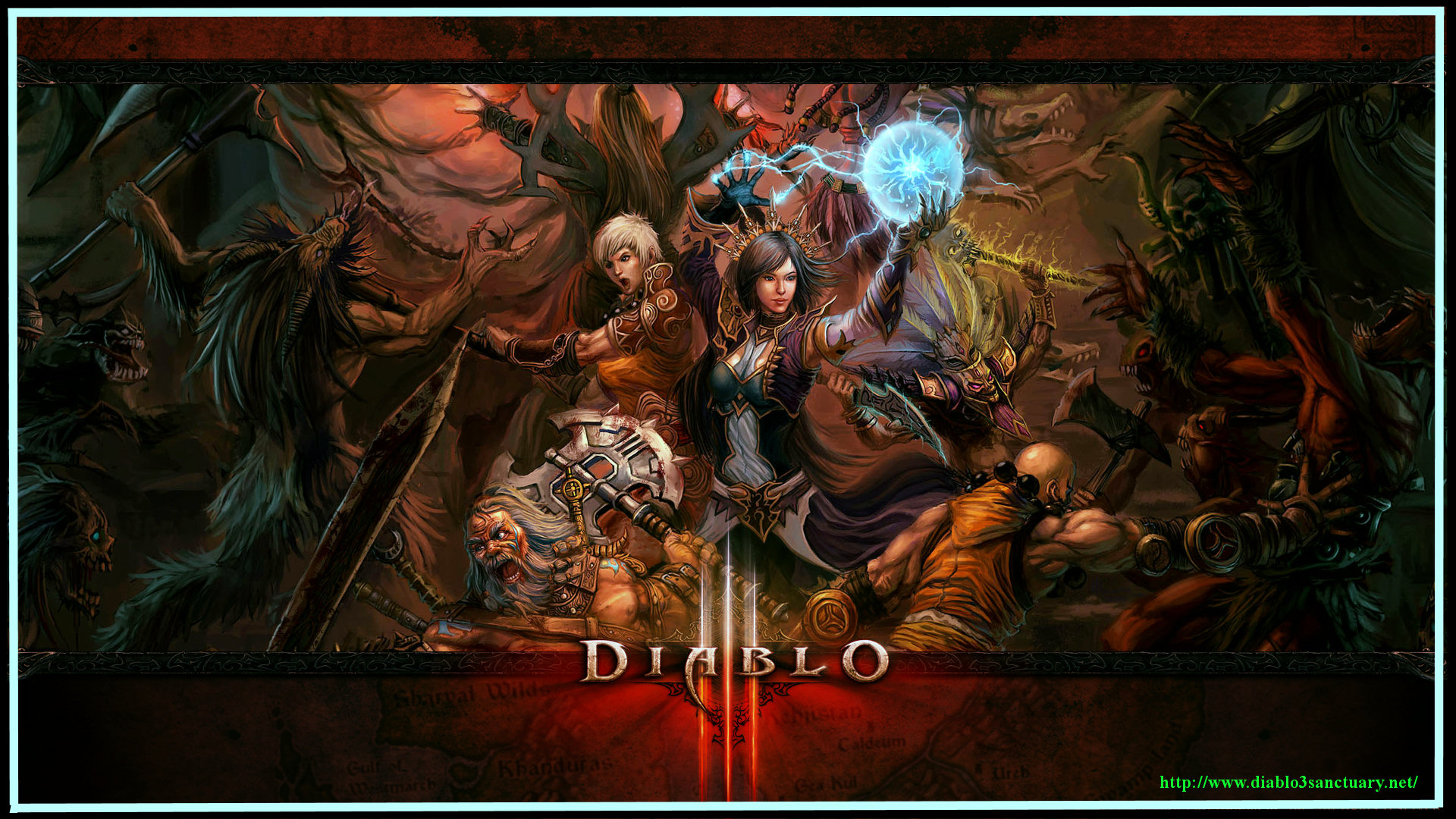 Diablo Wallpaper Classes Widescreen Battle Characters
