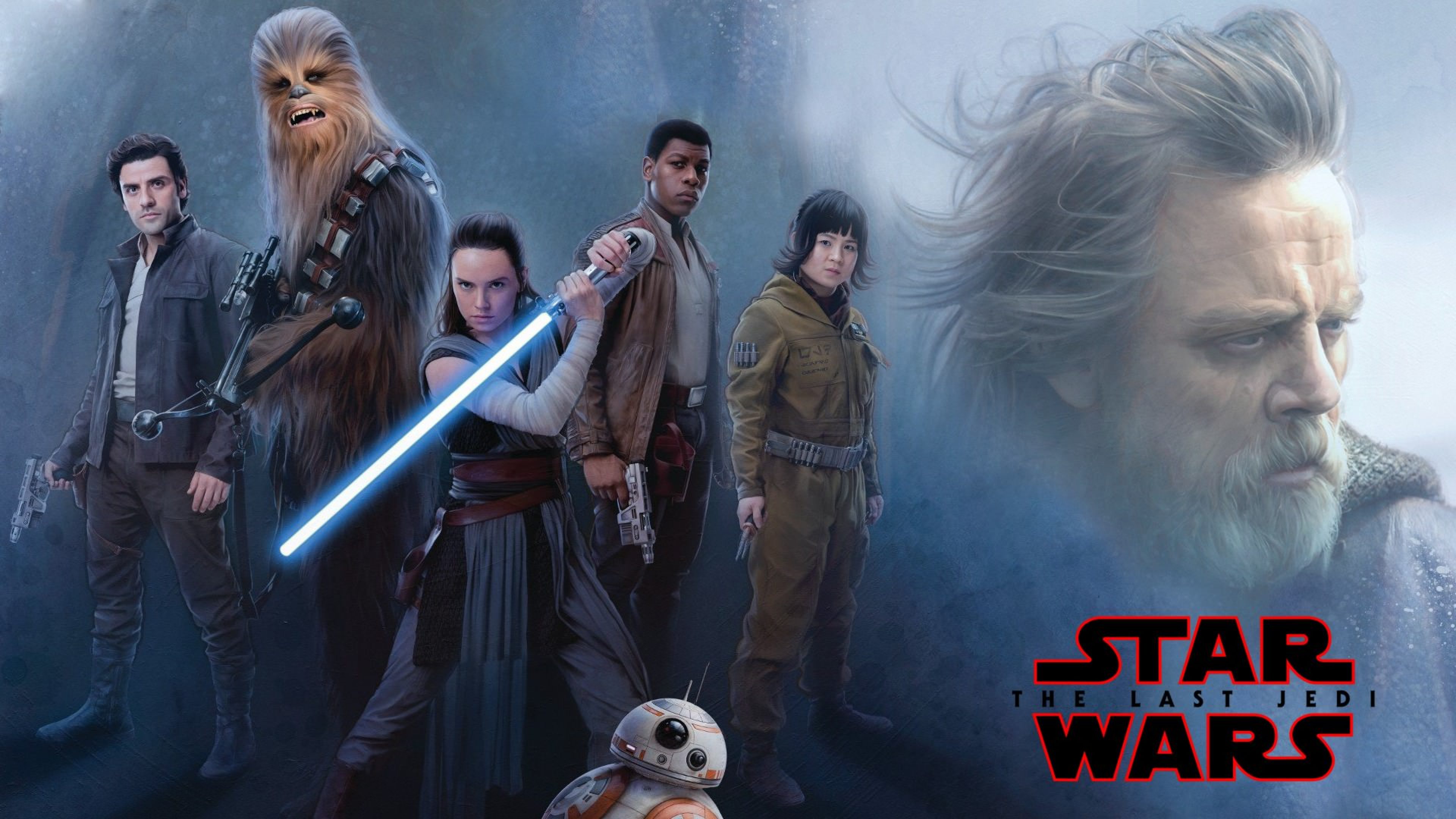 Star Wars Jedi Rey Daisy Ridley And Luke Skywalker Full
