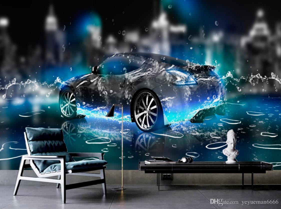 HD Wallpaper For Bedroom Walls Water Sports Car 3d Wall Paper For