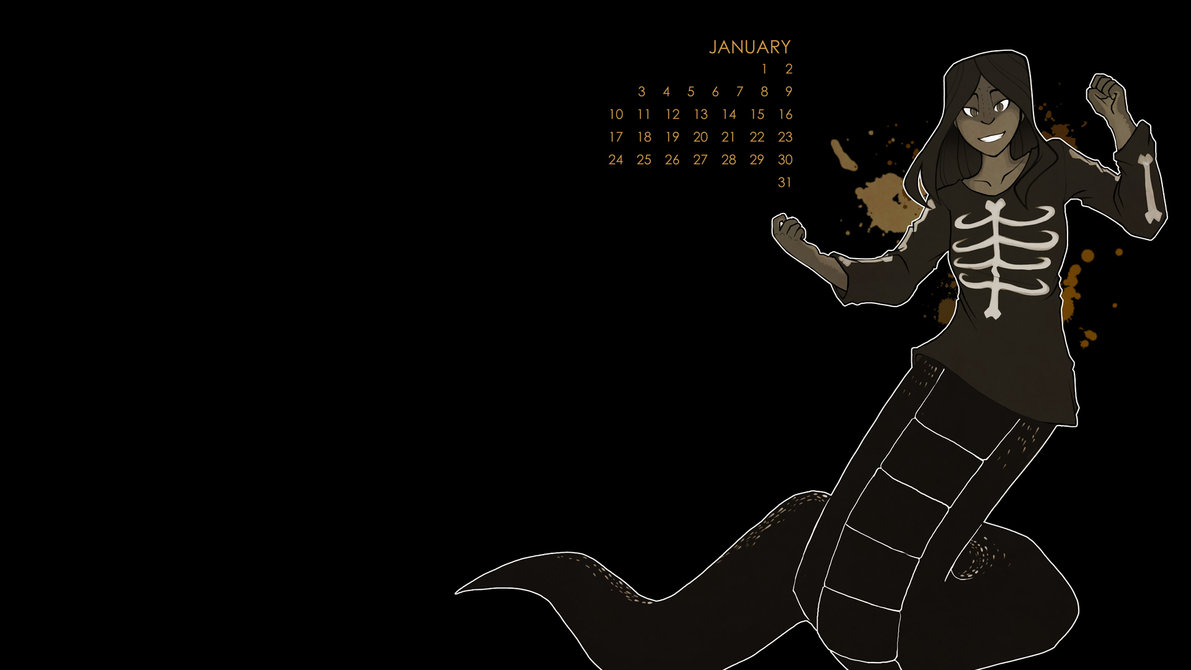 Wallpaper Calendar 2016 January by Zennore 1191x670