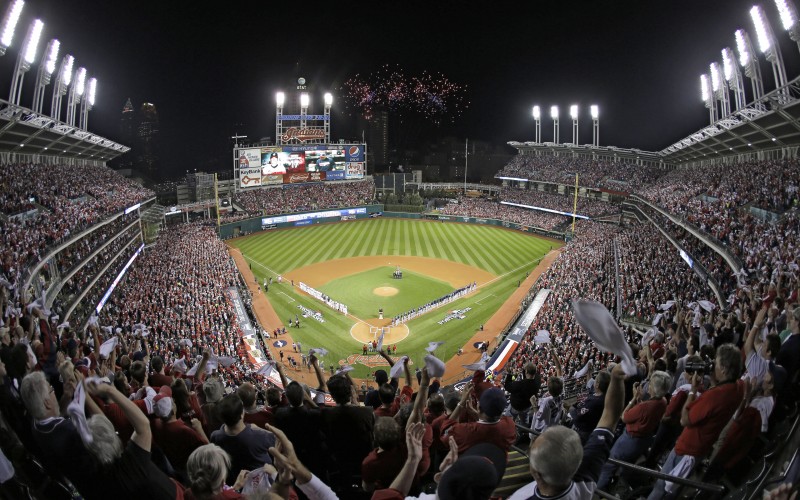 Cleveland Indians Ballpark Progressive Field Ohio Wallpaper