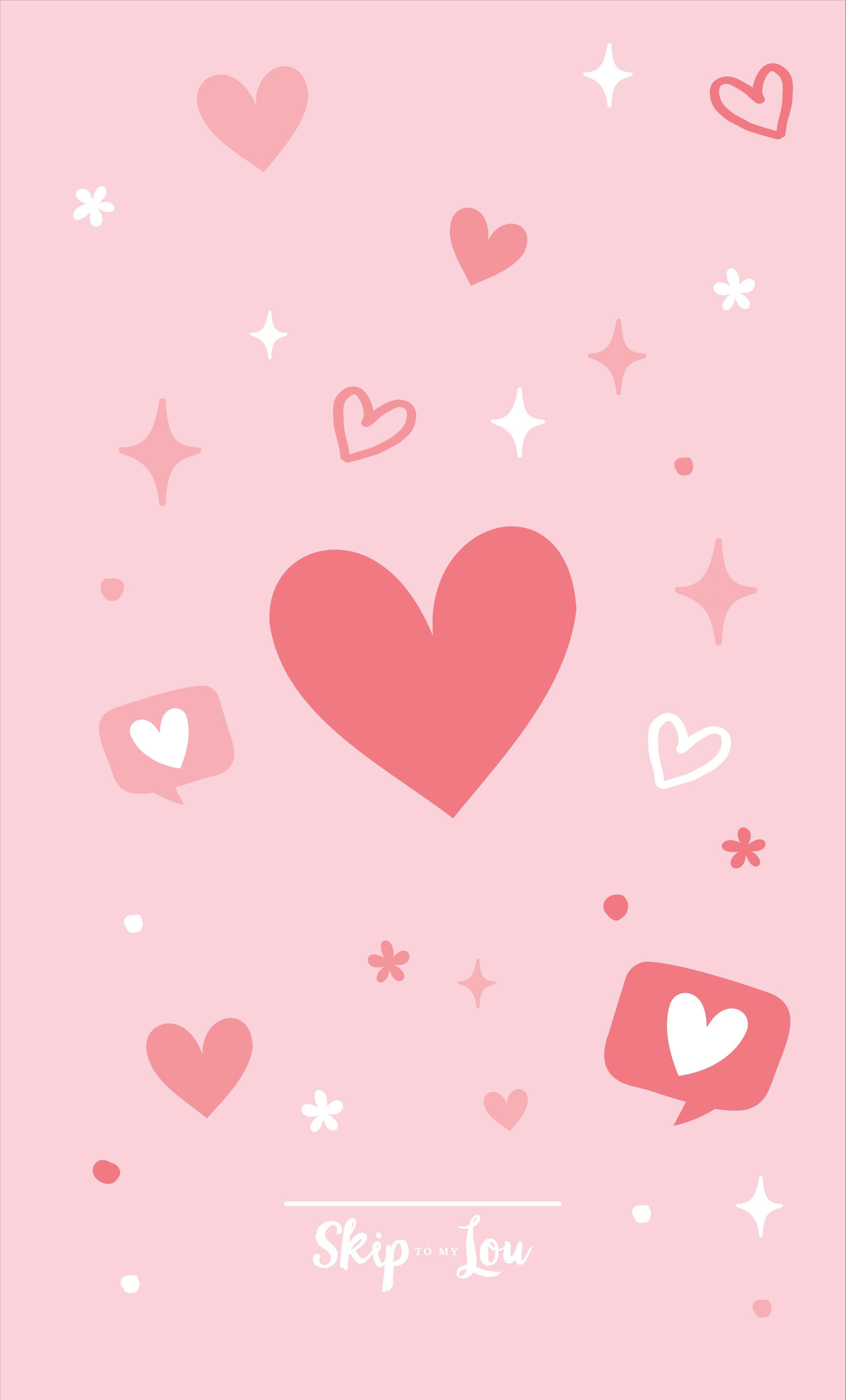 Pink Heart Wallpaper For Phone And Puter Skip To My Lou