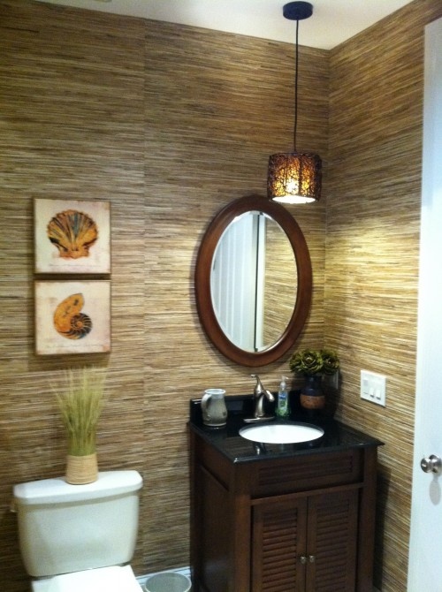 tropical small bath Bathroom remodel ideas Pinterest 500x670