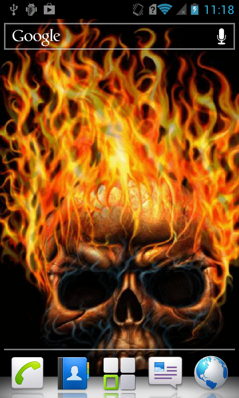 Fire Skull Live Wallpaper Screenshot
