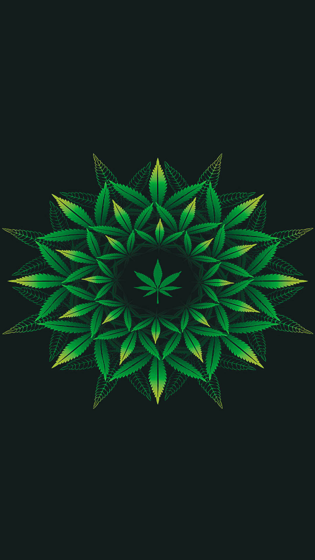 Cool Weed Flower Illusion Wallpaper