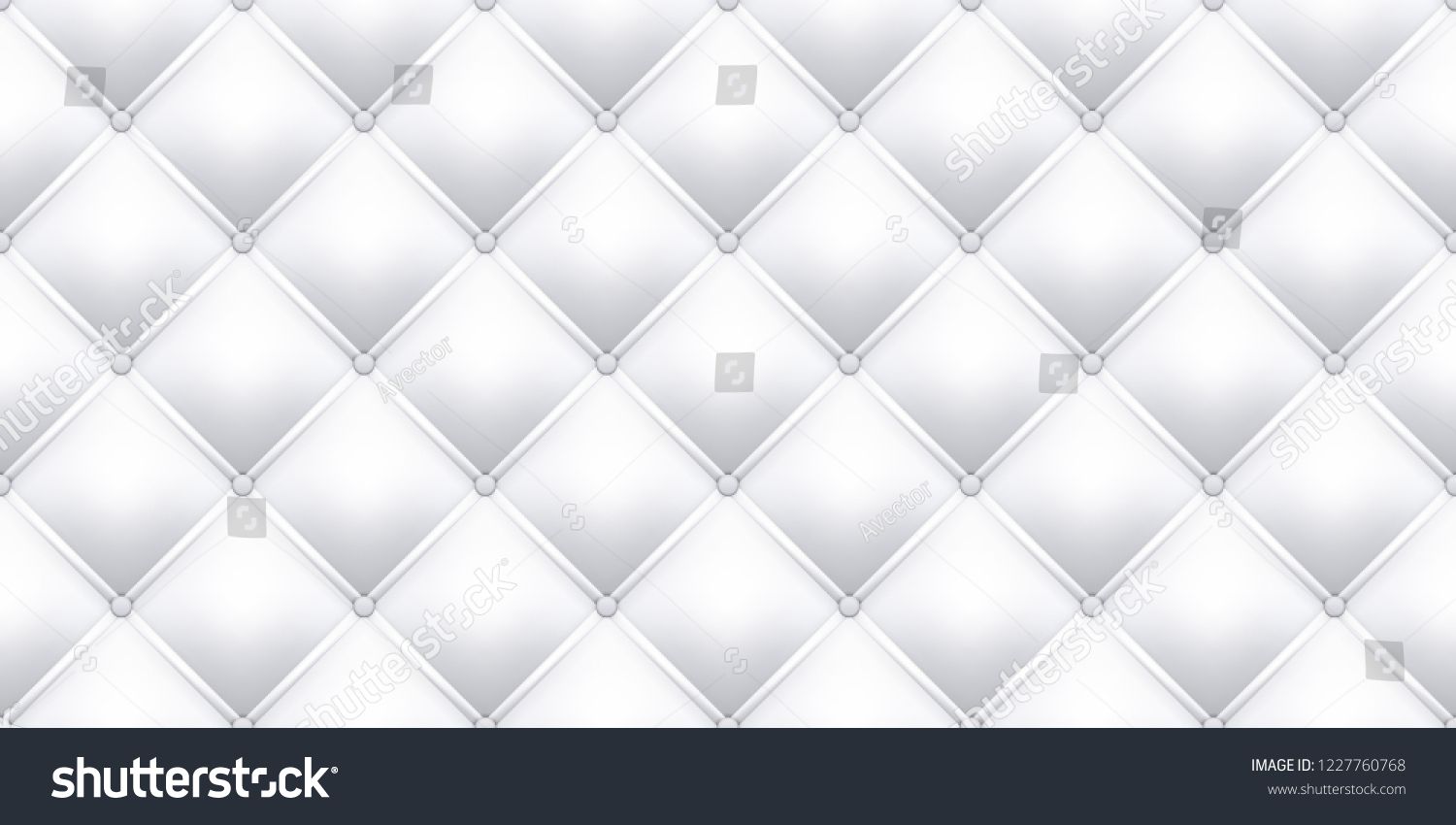 White Leather Upholstery Texture Pattern Background Vector