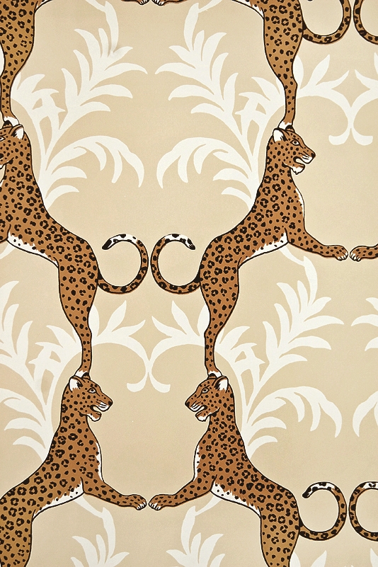Cheetah Wallpaper Tan Thibaut