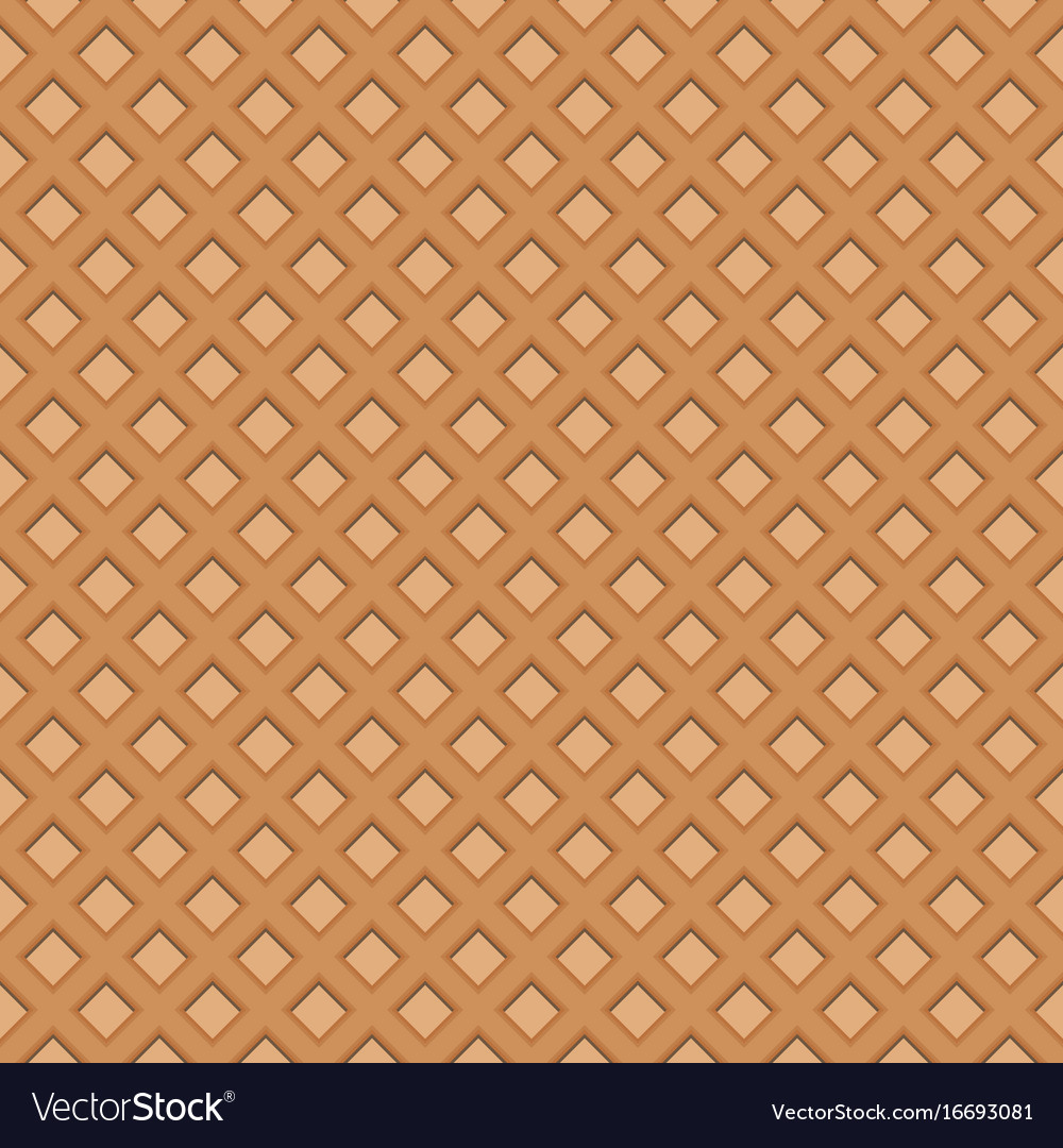 Wafer Seamless Background Waffles Pattern Vector Image