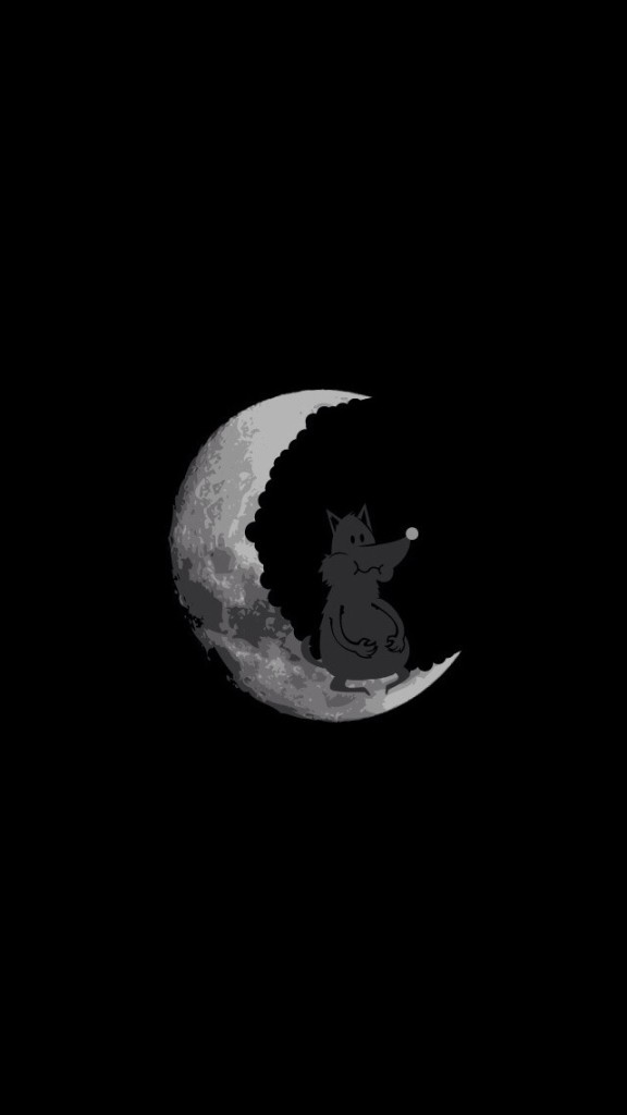 Cartoon Moon And Fox Wallpaper iPhone