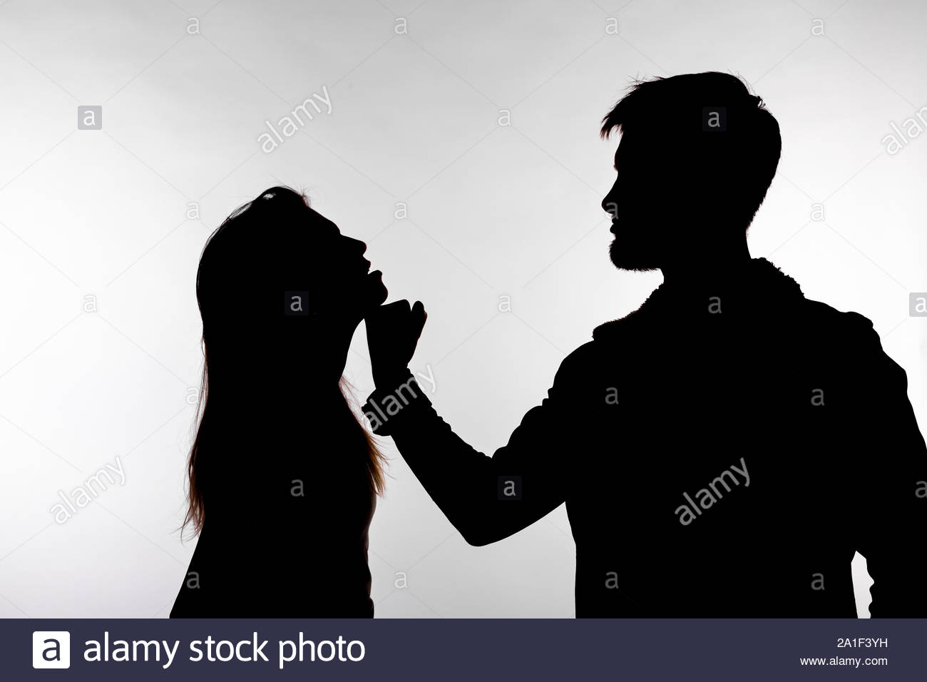 Free download Aggression and abuse concept man and woman expressing