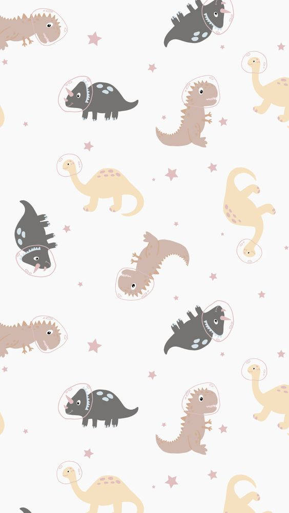 Cartoon Dinosaur Phone Wallpaper