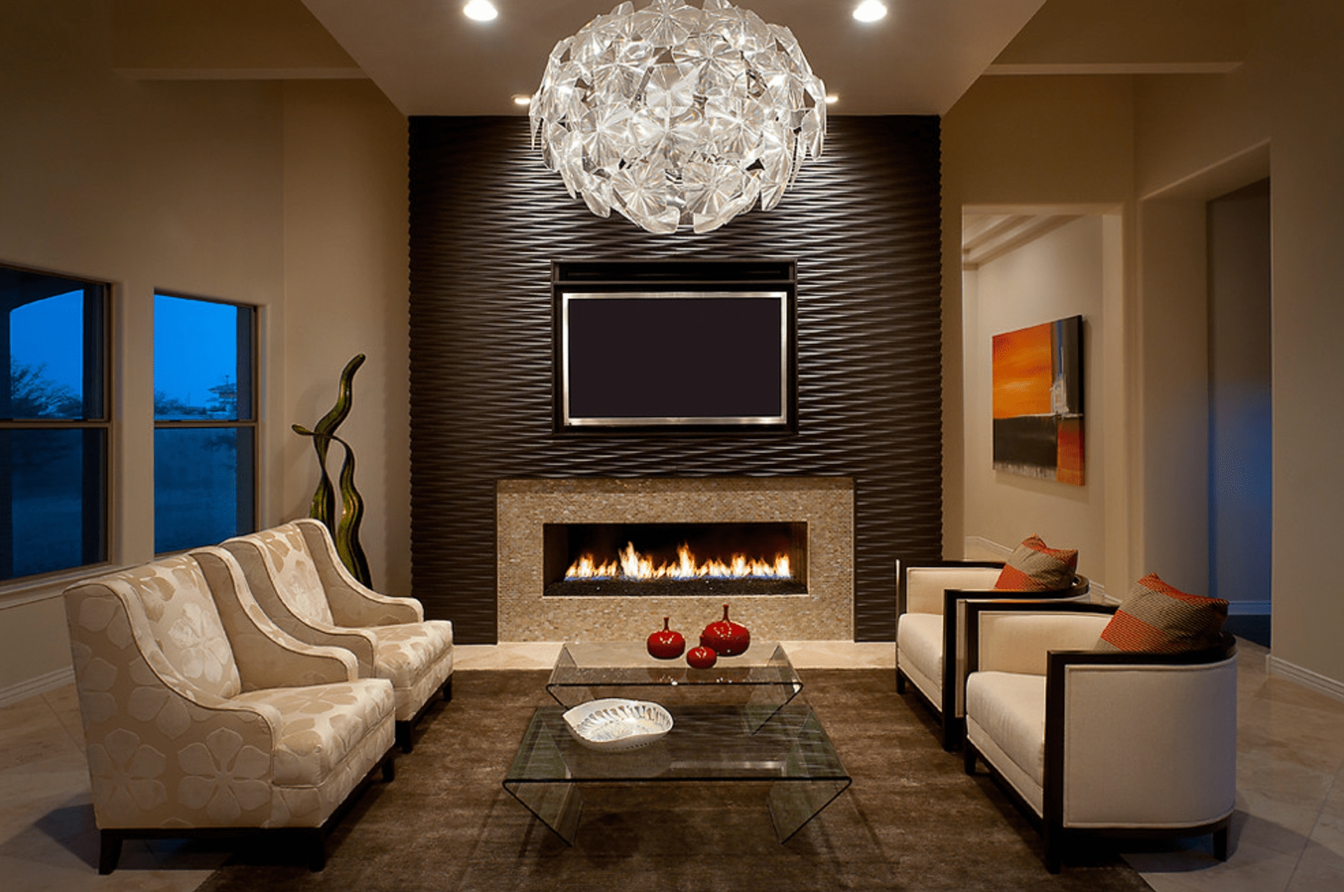 Top Of Wallpaper Living Room Wall Accents