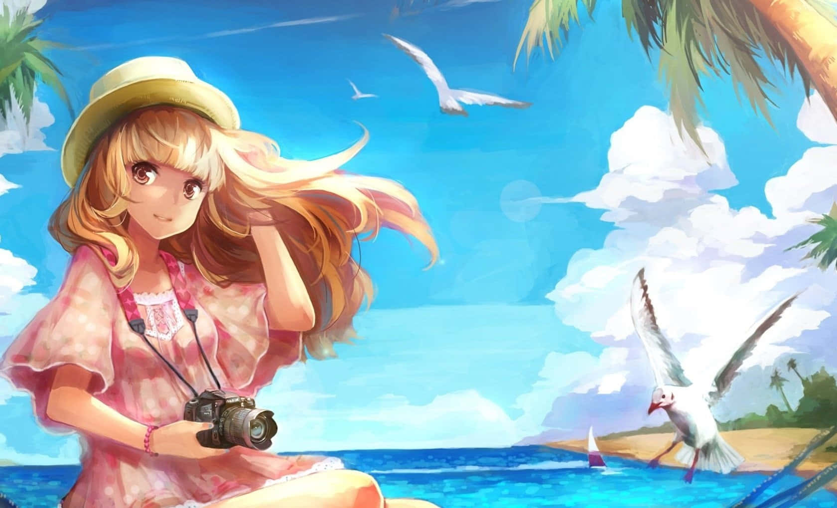 Beautiful Girl Cartoon Wallpaper