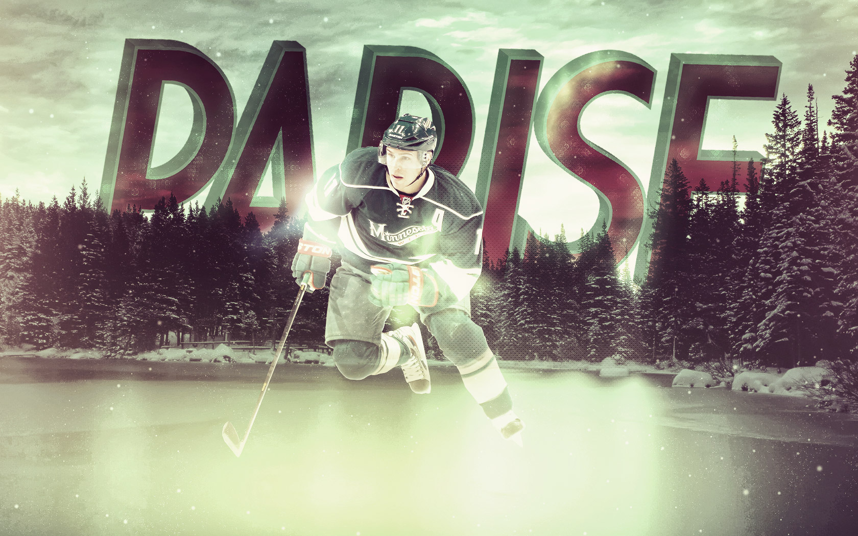 Zach Parise - Neon Wallpaper v2 : r/wildhockey
