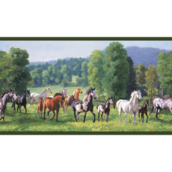 Wallpaper Border Rolls Sunworthy Wild Horses Pt018102b X