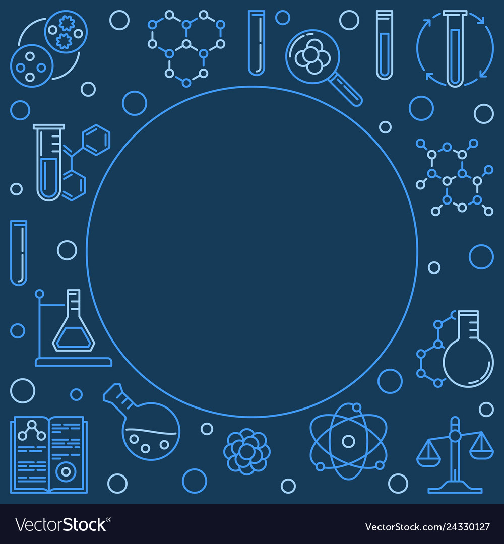 Chemistry Blue Background With Chemical Royalty Vector