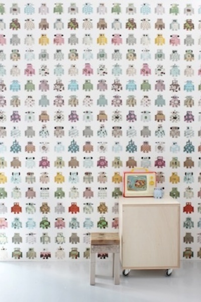Robot wallpaper   Studio Ditte Wallpaper   Kids wallpaper 399x600