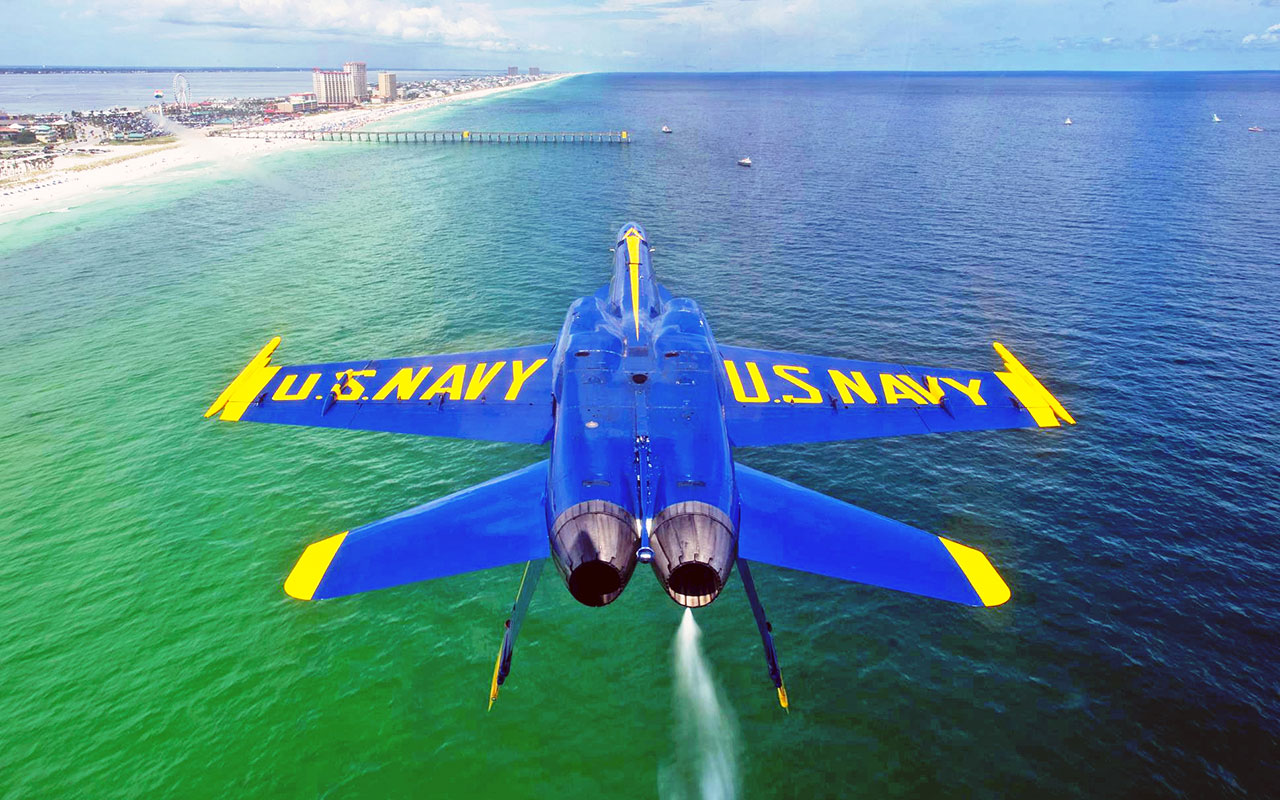 Flipped Blue Angels Pensacola Beach Desktop Pix Airpigz