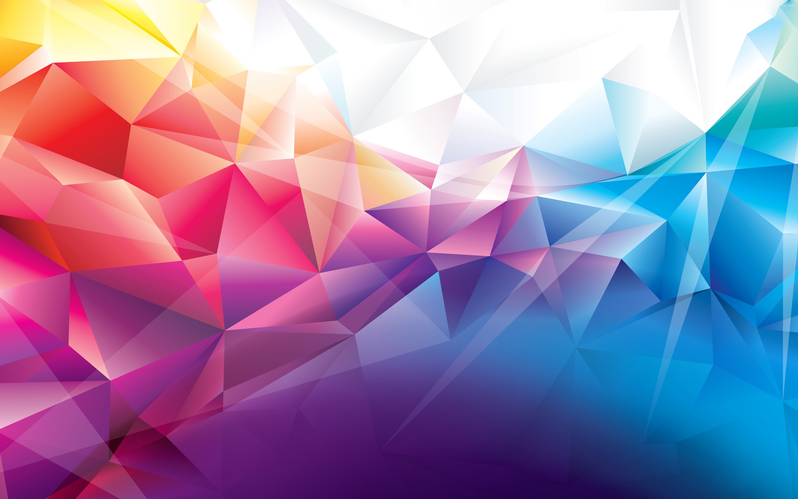 Polygon Wallpaper Abstract Orange Red Blue