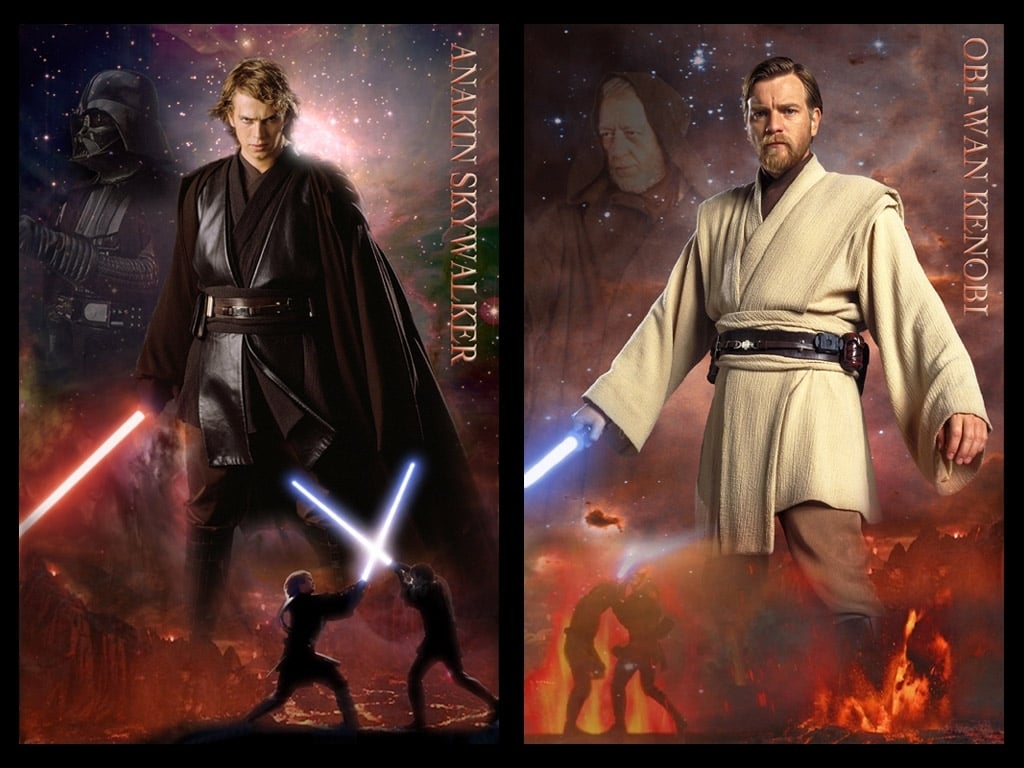 obi wan kenobi and Anakin skywalker obi wan kenobi and Anakin 1024x768