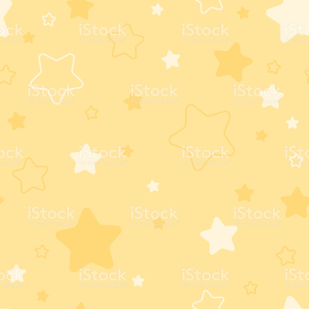 Baby Seamless Pattern With Stars Simple Yellow Continuous
