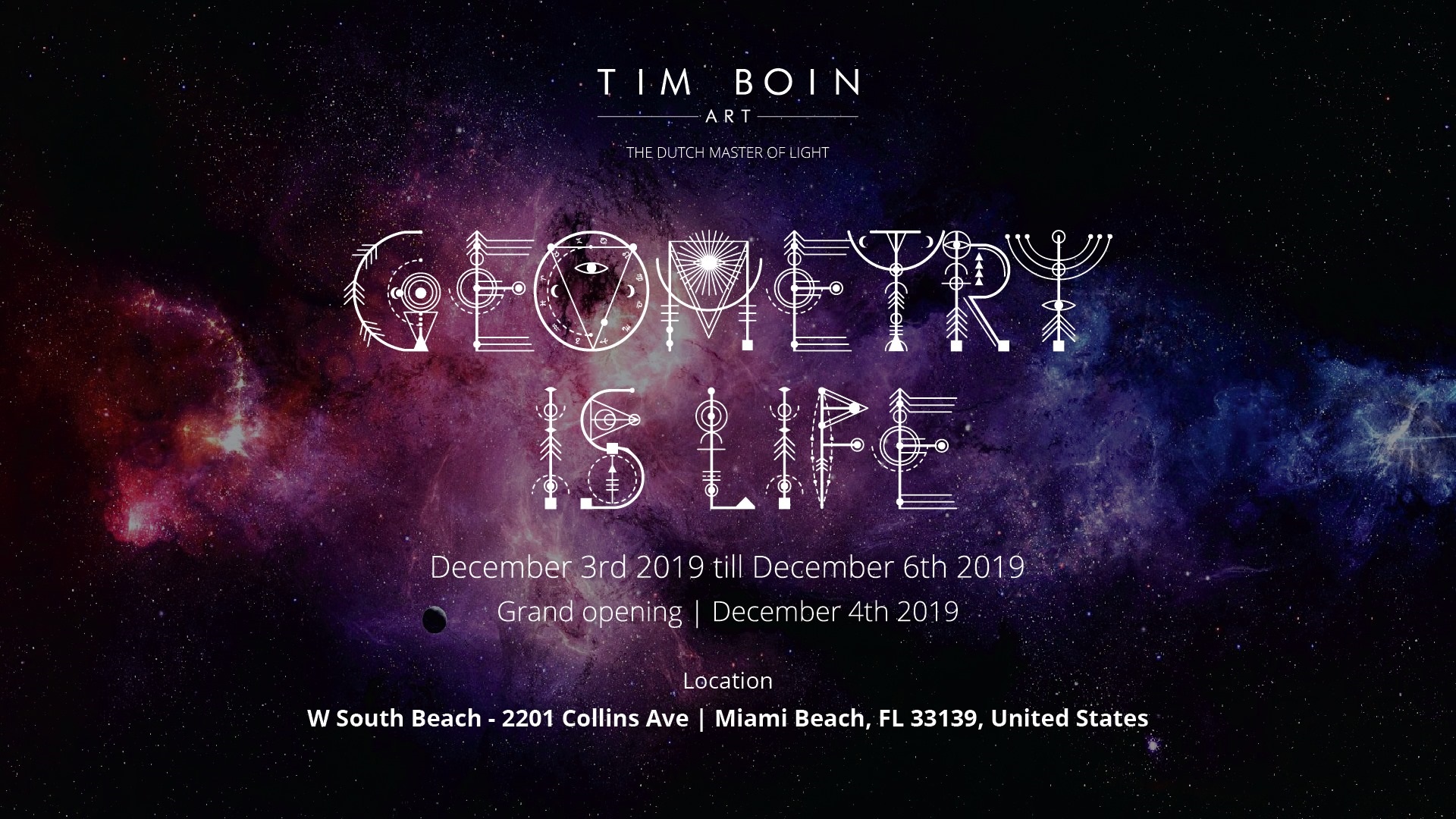 Geometry Is Life By Tim Boin Miami Art Week The