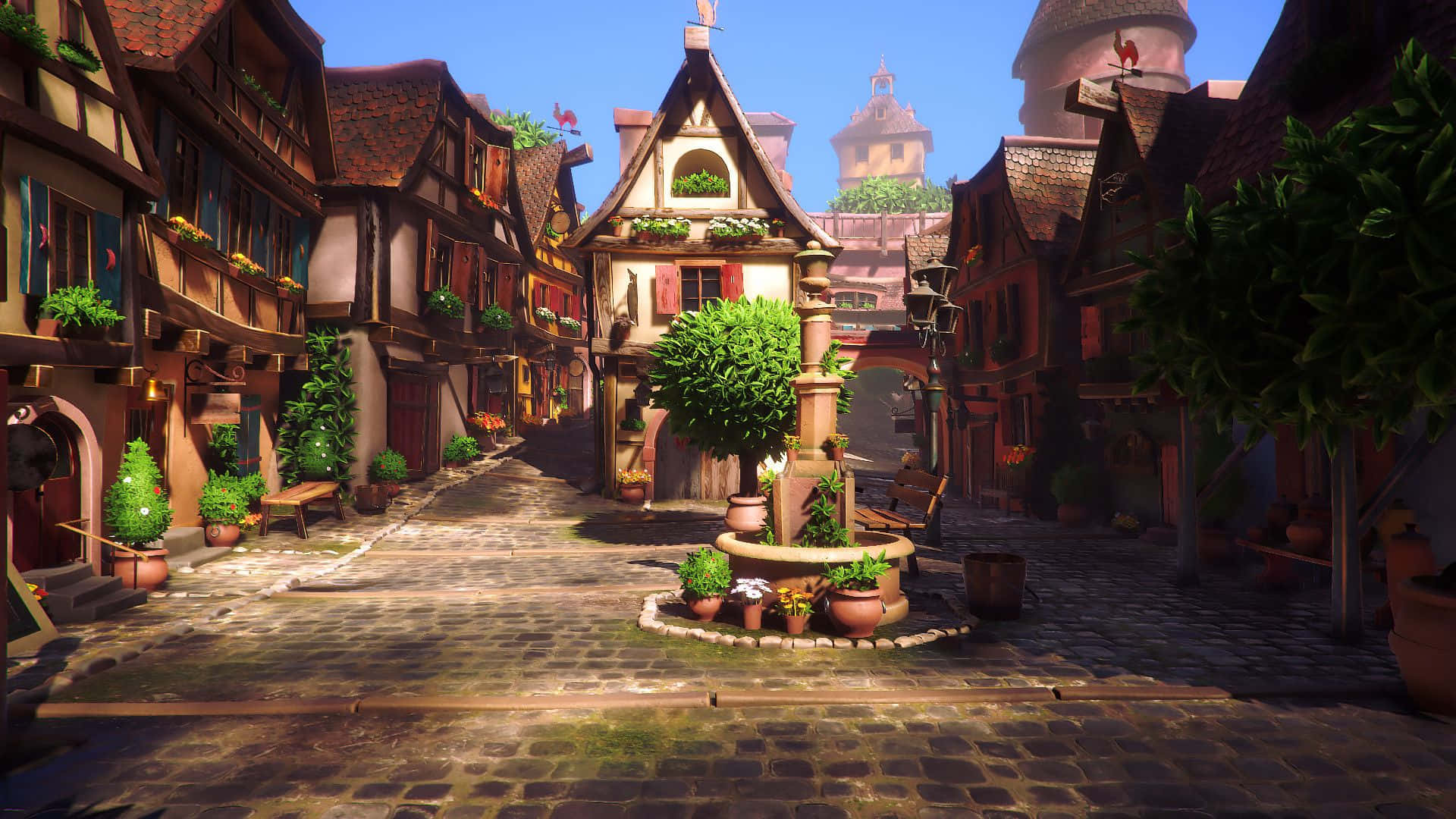 Town Background Wallpaper