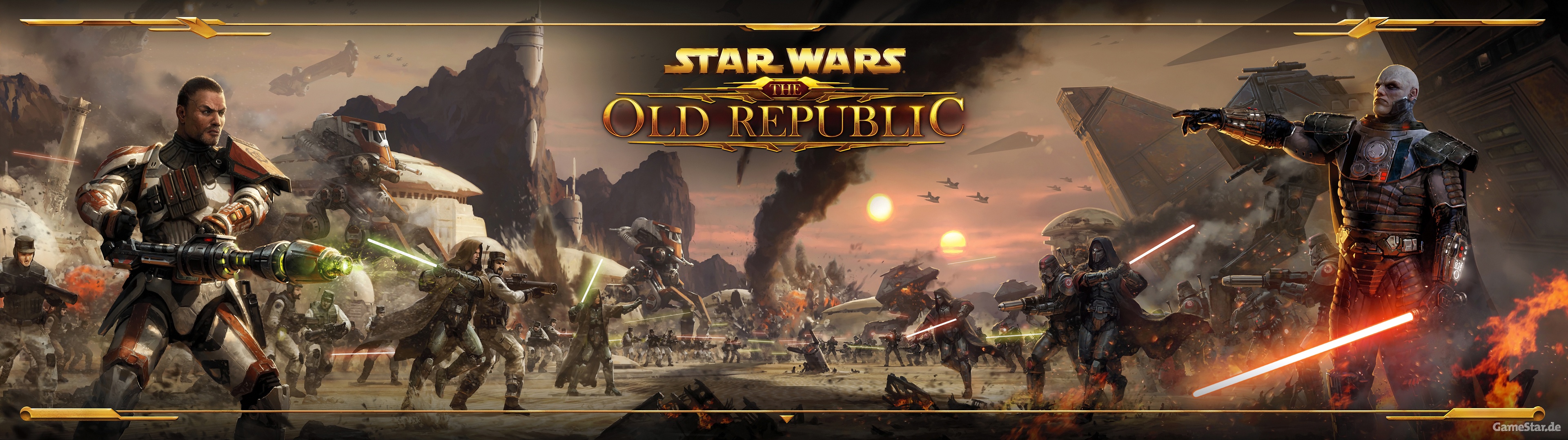    Star Wars The Old Republic   Dualscreen Wallpaper   GameStarde 3840x1080