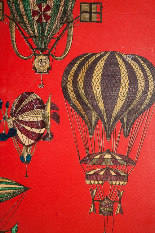Sugar Meows Piero Fornasetti Wallpaper Hot Air Balloon