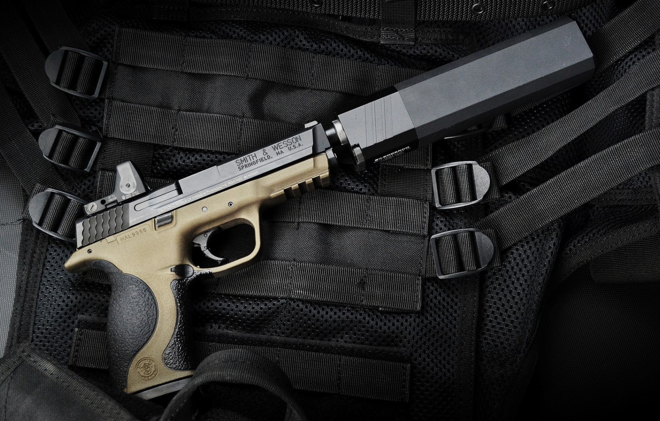 Wallpaper Gun Weapons Pistol Muffler Smith Wesson