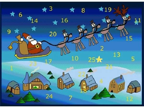 Christmas Calendar Countdown Printable Image