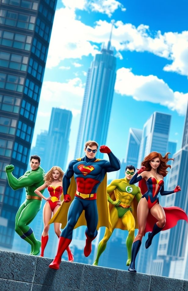 3d Super Heroes Wallpaper