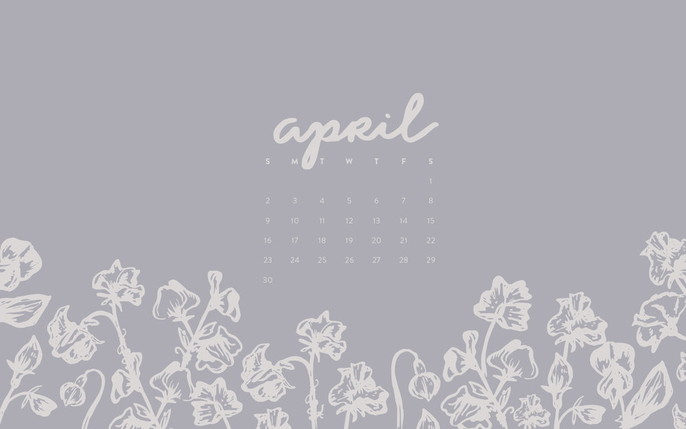 Wallpaper April Calendar Pattern Britt Fabello