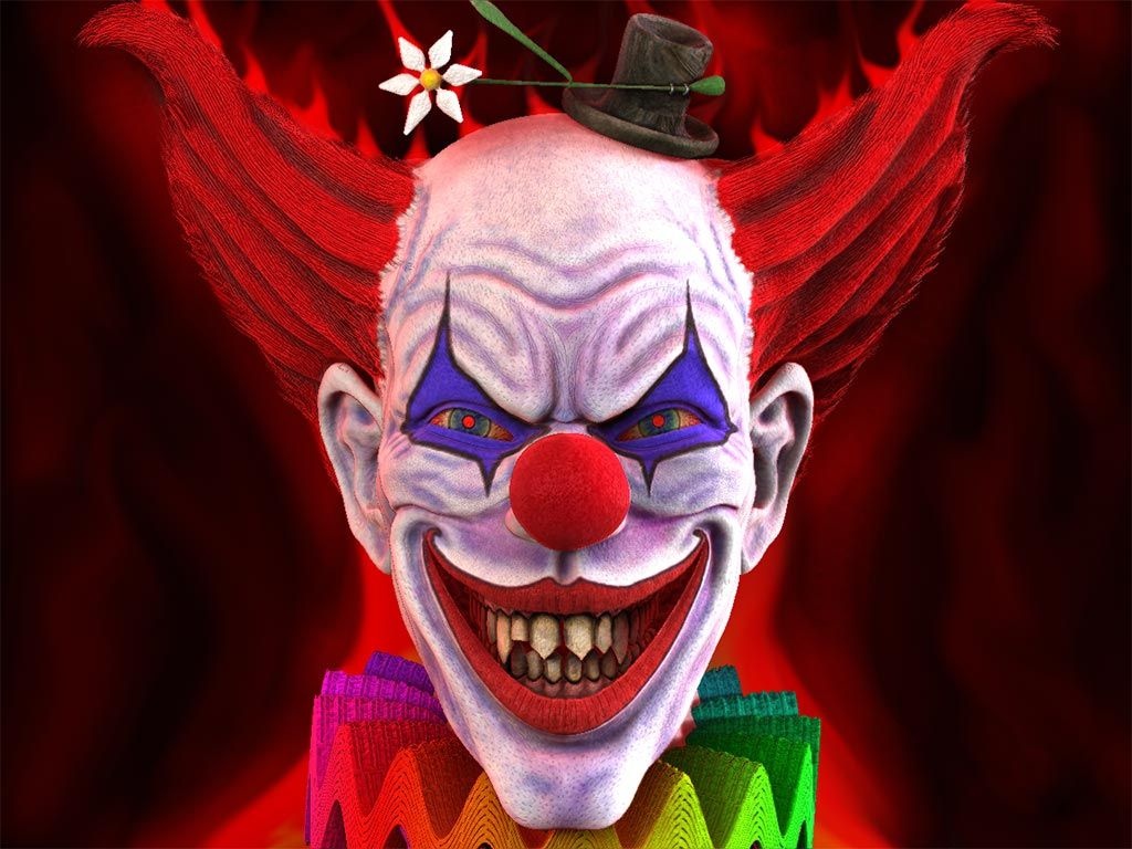Scary In Nanopics Funny Clown X Close
