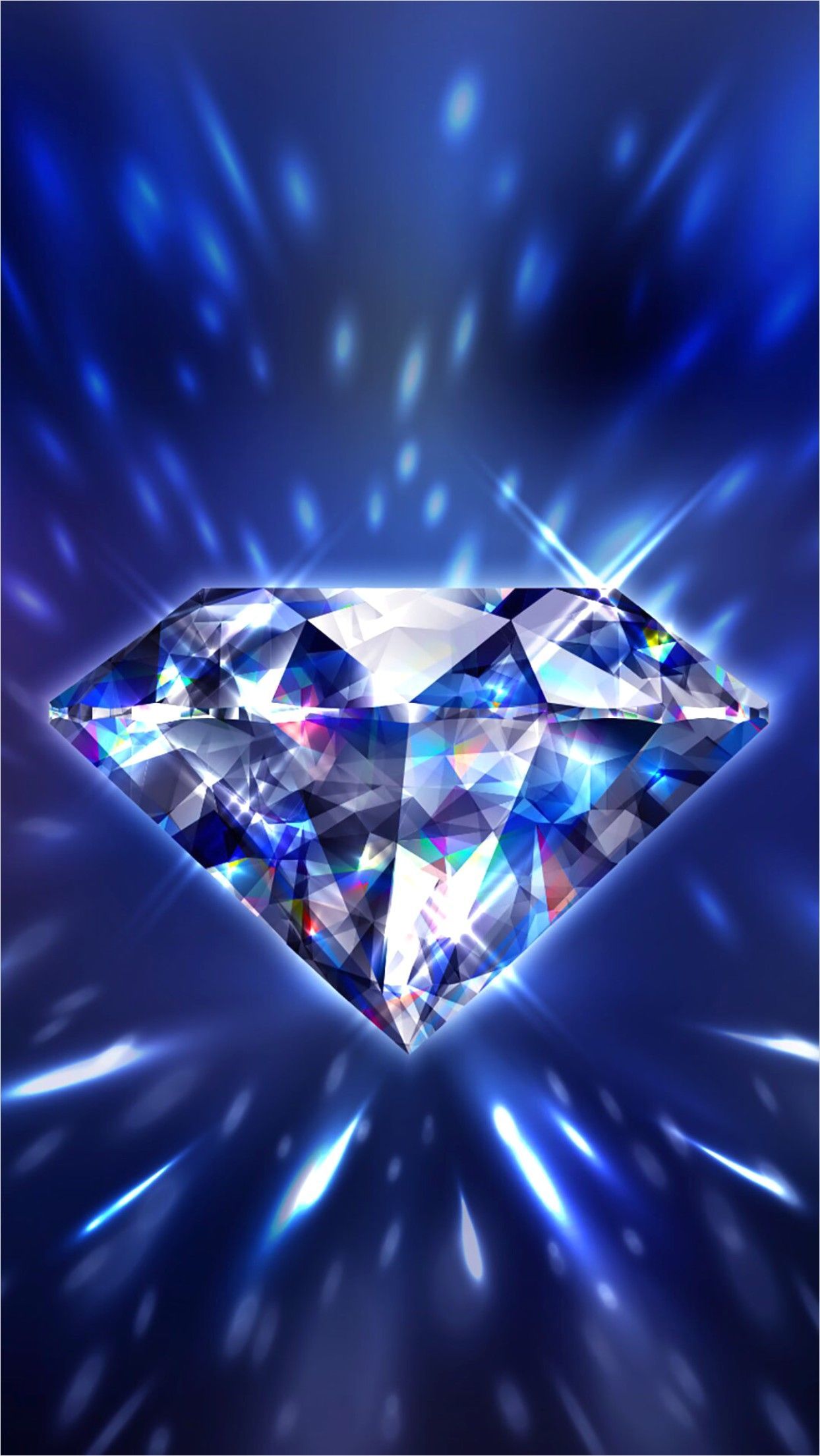 Blue Diamond iPhone Wallpaper Top