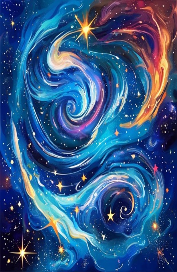 Blue Space Wallpaper