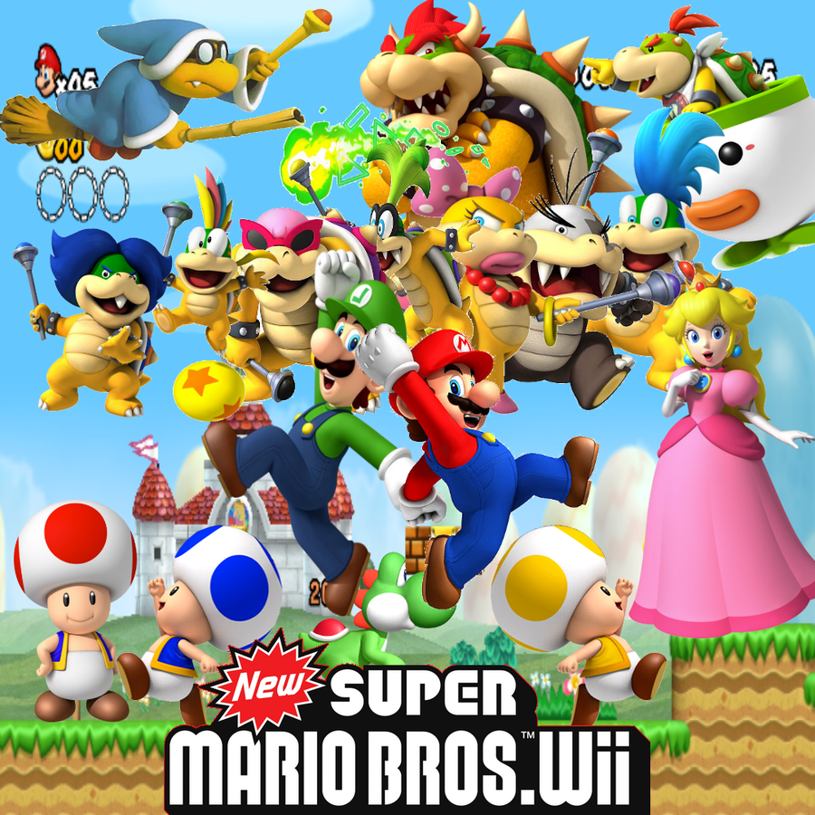 Wallpaper New Super Mario Bros Wii By Dablackblur Fan Art
